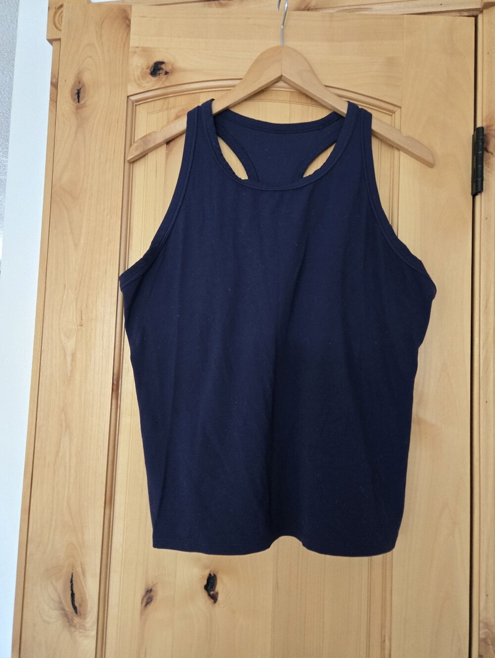 Athleta Women's Navy Racerback Tank Top - Classic Solid Sleeveless XL